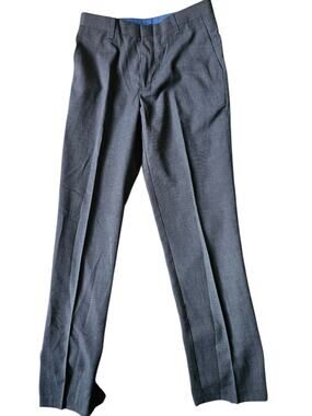 Izod Boys Dress Pants Size 12 Regular Medium Grey Flat Front